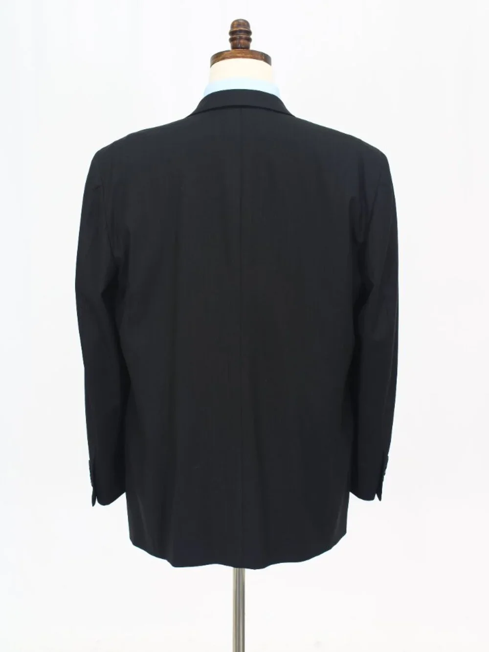 Pronto Uomo 44L 38x30 Black Full Suit Double-Breasted Solid R928